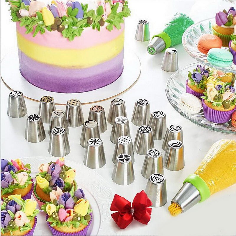 douille poche sur table gateau decore