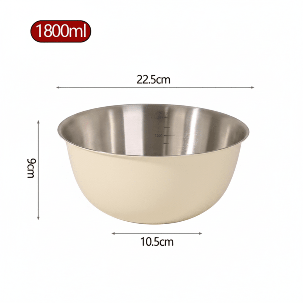 cul de poule creme dimension 22cm