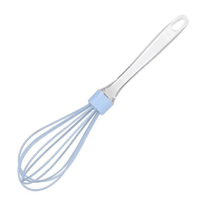 fouet patisserie manche transparent fouet silicone bleu