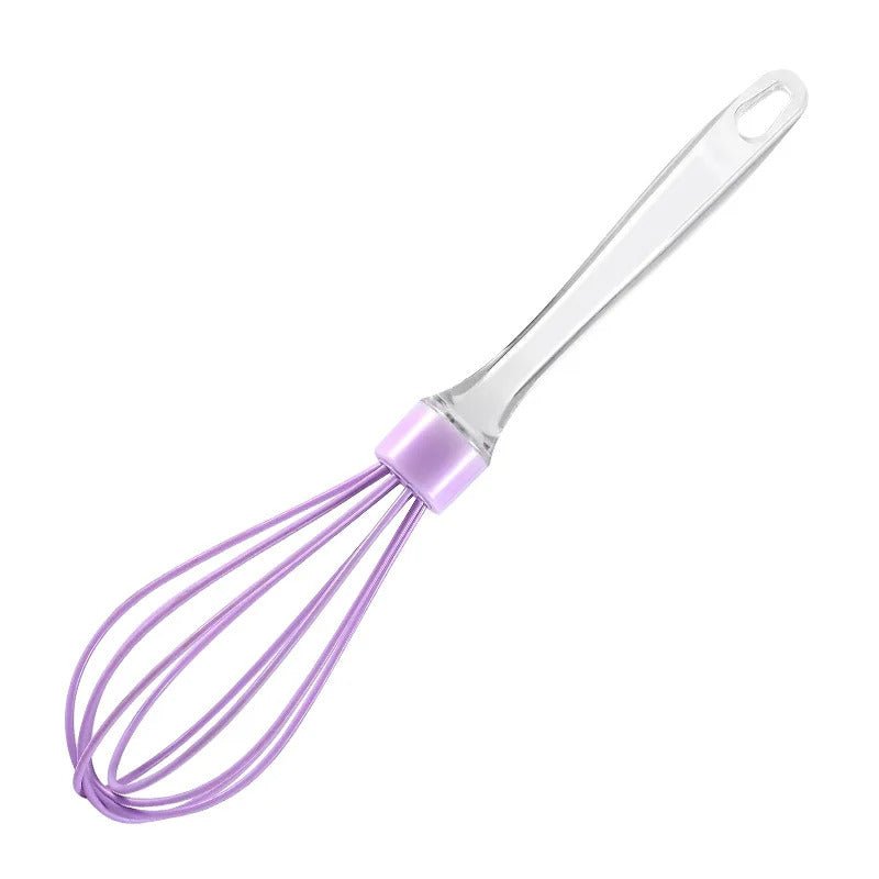 fouet patisserie manche transparent fouet silicone violet