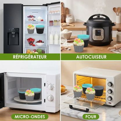 MOULE EN SILICONE | ANTIADHESIF CUPCAKES LOT DE 3