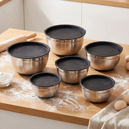 lot de 6 cul de poule sur table avec des oeufs
