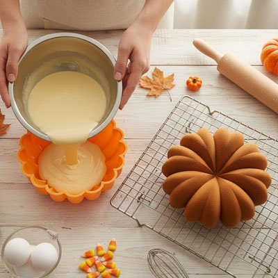 Moule à gâteau silicone un gateau démoulé