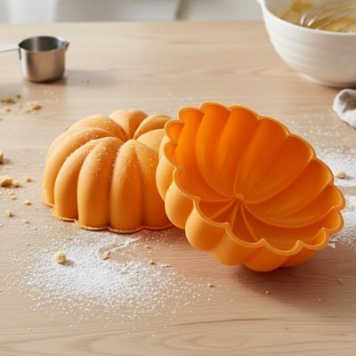 Moule à gâteau silicone moule orange vue  dessous