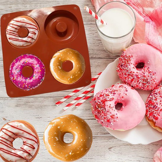 Moule donuts  avec gateaux cuits donuts rose