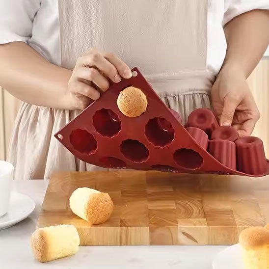 Moule en silicone​ cannele au demoulage
