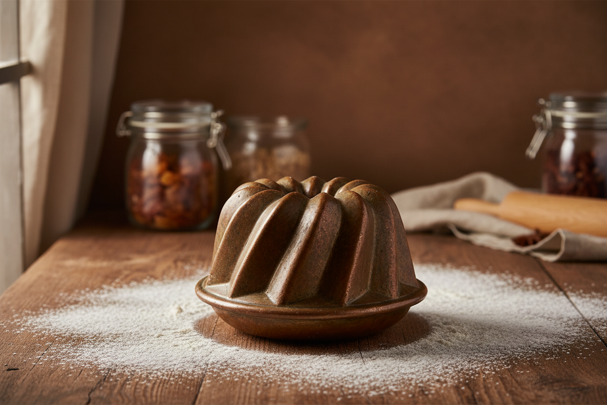 moule gateau forme kouglof sur plan de travail