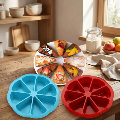 moule gateau silicone tranches 2 moules sur table en bois