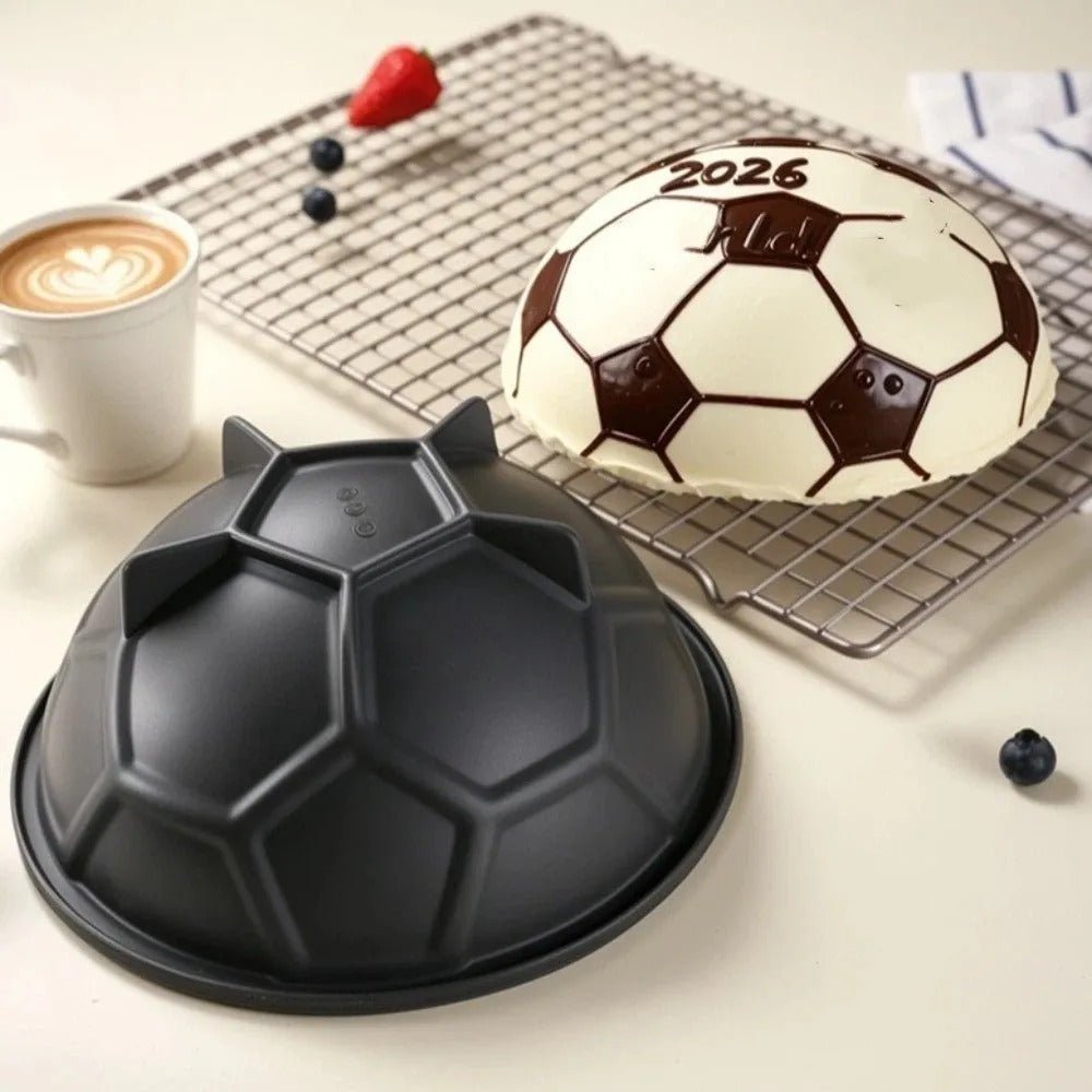moule silicone ballon foot gateau sur grille