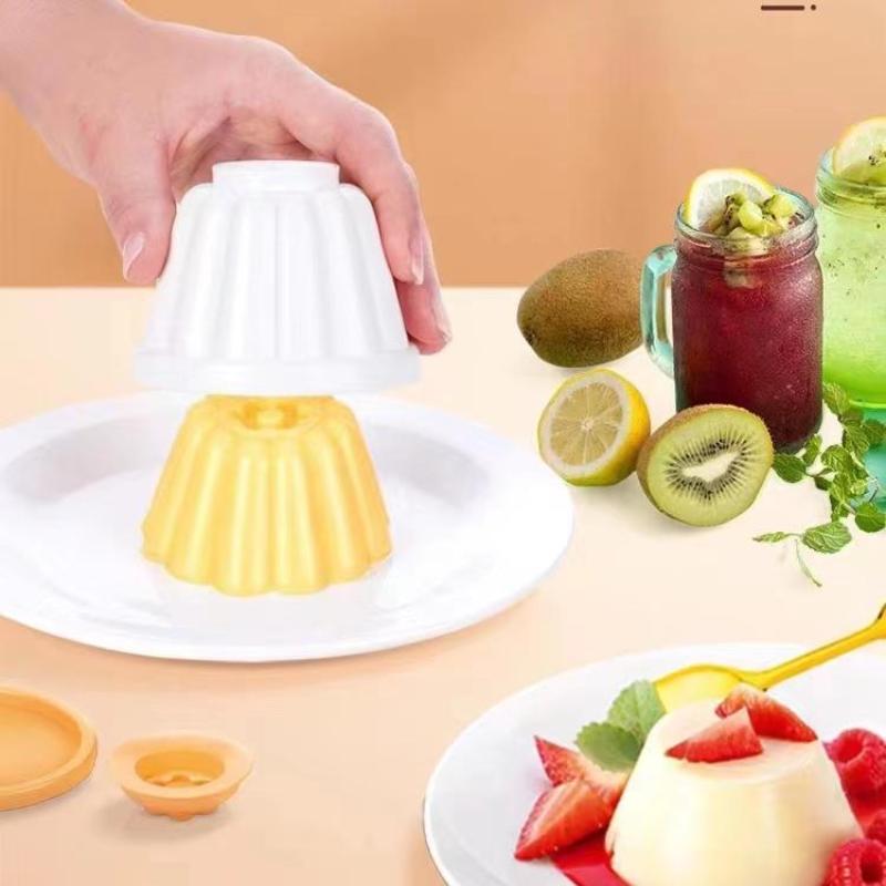moule silicone flan demoulage sur assiette