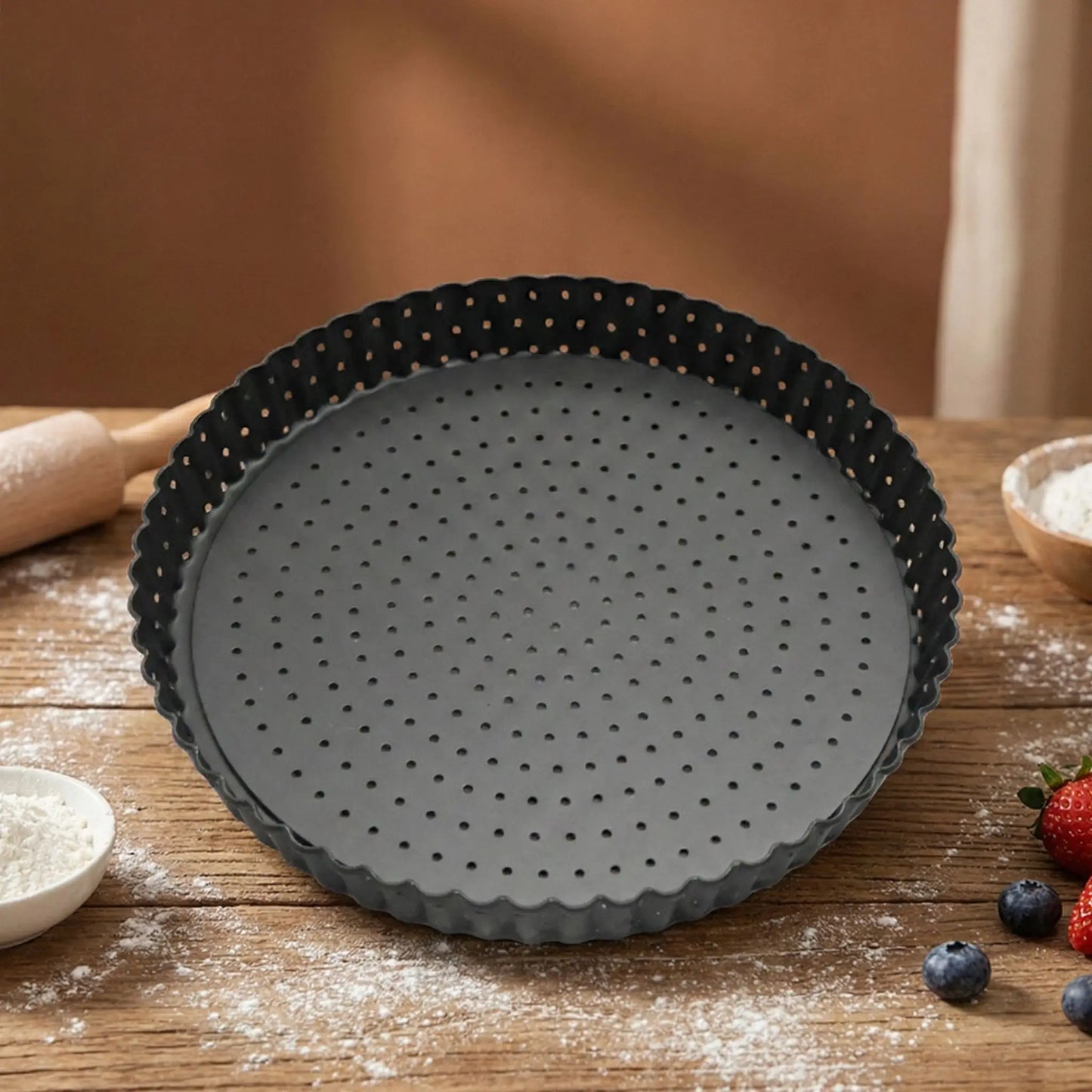 moule tarte grand modele vide sur table