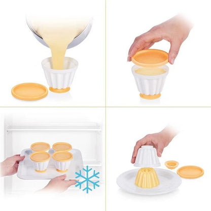 moule silicone flan les etapes