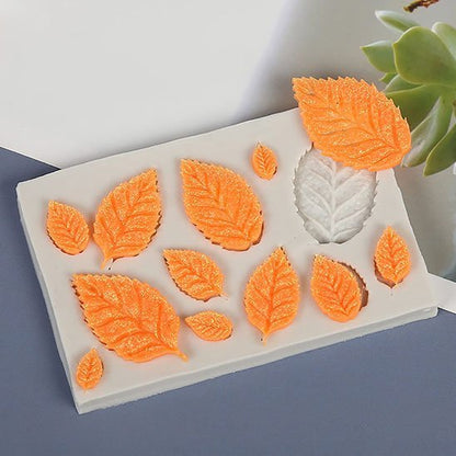 Moules en silicone​ feuilles oranges