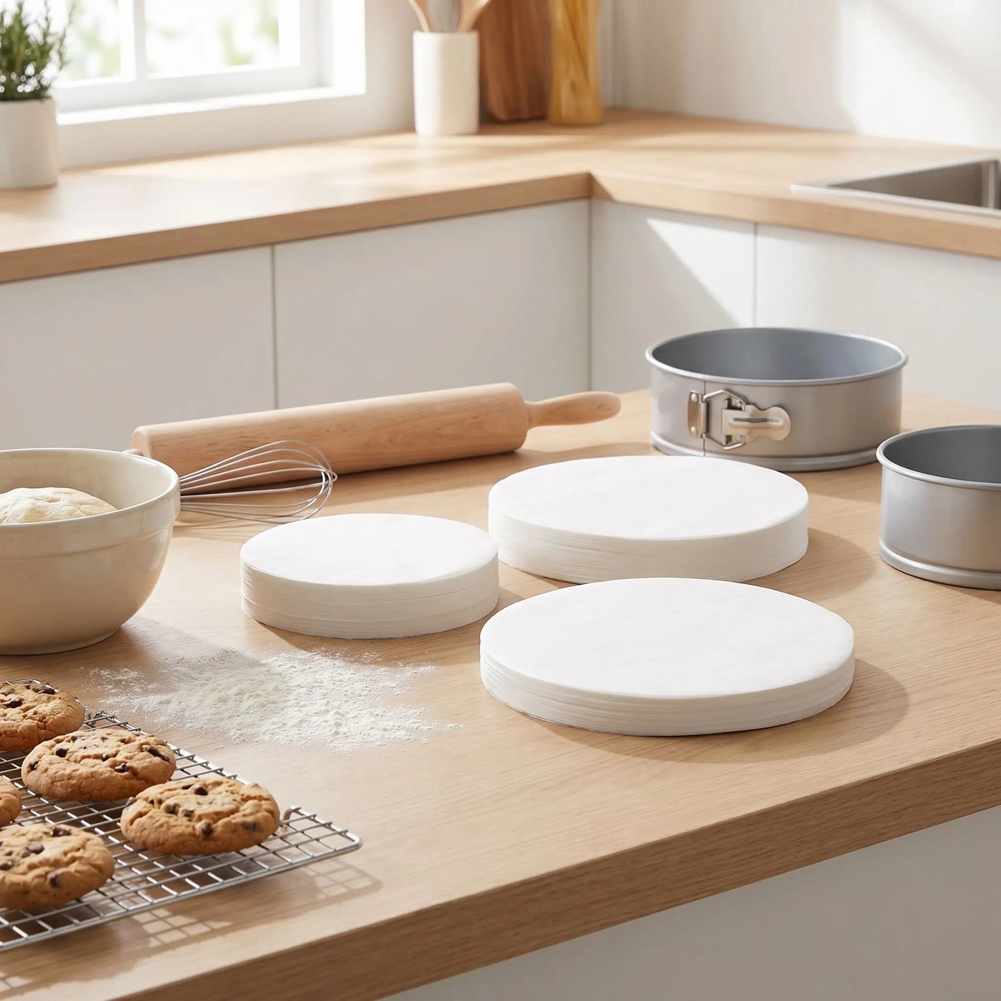 papier pour cuisson 3 tailles sur table