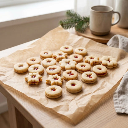 petits gateaux noel sur papier cuisson