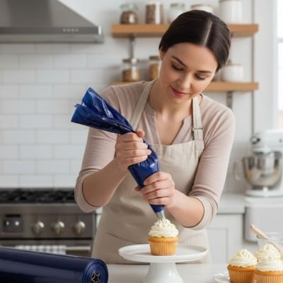 Poche à douille femme qui utilise la poche à douille