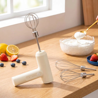 robot batteur blanc avec tete clipsé saladier avec creme chantilly