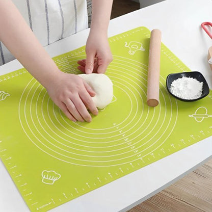Tapis en silicone vert pate en boule crue