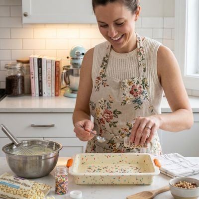 une-dame-qui-verse-des-petits-chocolats-sur-gateau-cru-dans-moule-a-gateau-silicone
